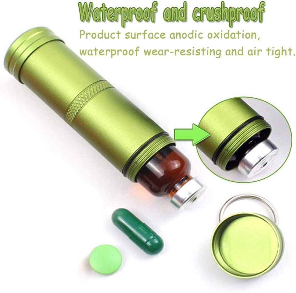 Amazon.co.jp: ピルケース キーホルダー カプセル【8個セット】 薬入れ