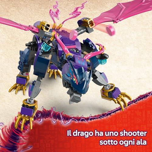 NINJAGO Rontu, il Drago Maestro - Figura di Drago Giocattolo Snodabile - Include le Minifigure di Lloyd, Sora e Wyldfyre, una Spada Rivelatrice e Accessori - Regalo per Bambini da 7 Anni - 71842 - Lego - Immagine 4
