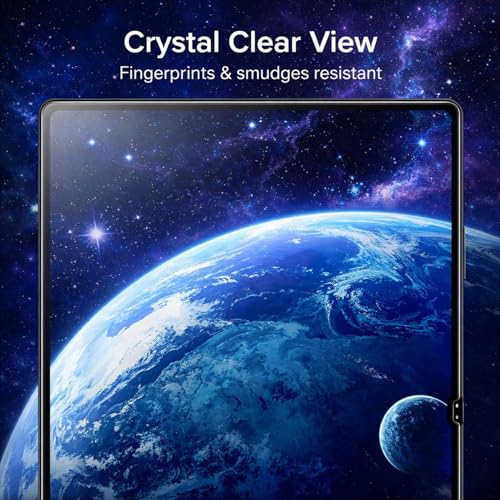 Image of Tempered Glass Screen Guard for Samsung Galaxy Tab S9 Ultra / S8 Ultra 14.6 inch | HD Crystal Clear | Easy Installation Kit | Bubble Free | Scratch Resistant Protection (Pack of 1)