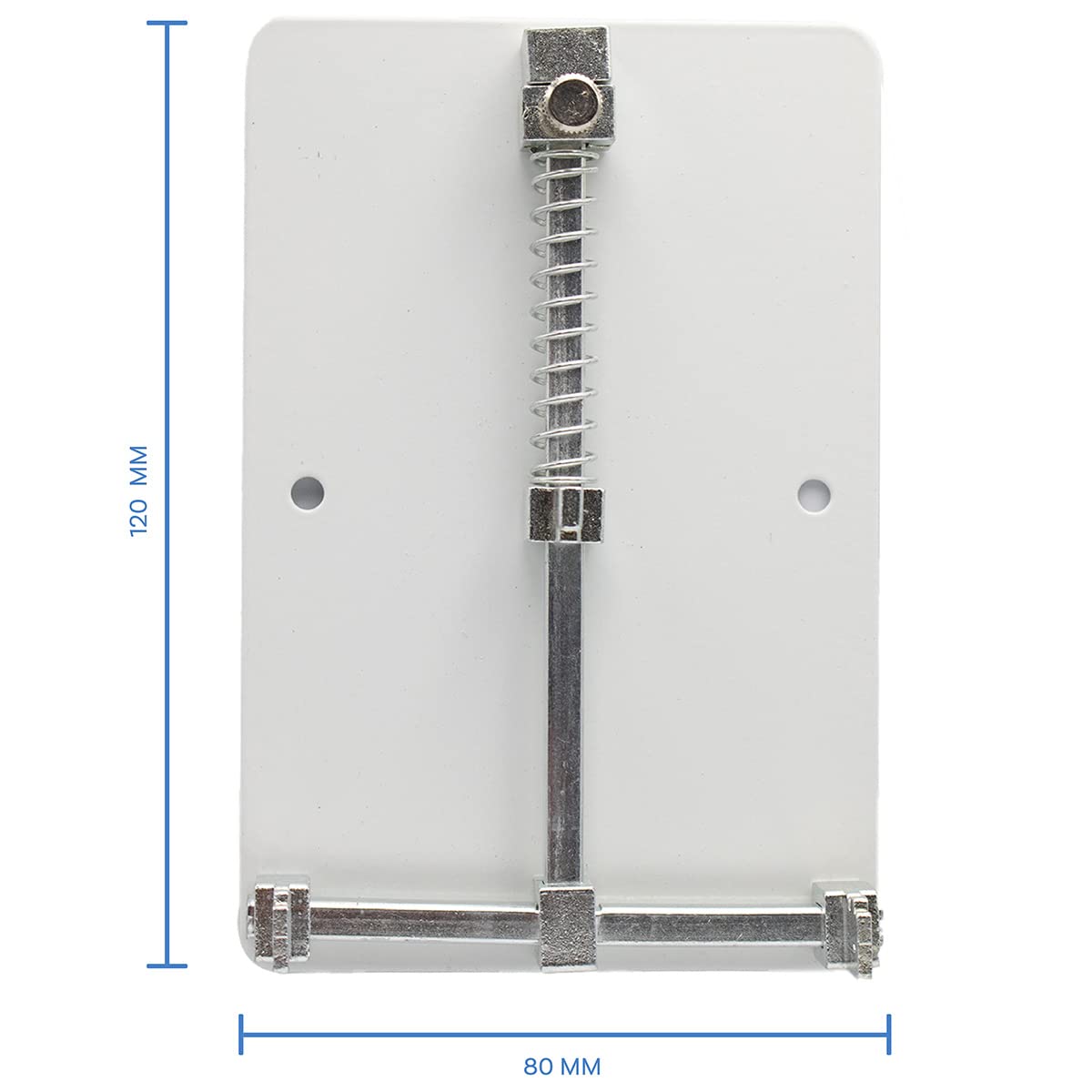 MMOBIEL Supporto universale per PCB - Morsetto Jig Fixture Reparing Tool - Kit di saldatura - Acciaio inossidabile - Supporto per circuito stampato per scheda madre - 12 x 8cm