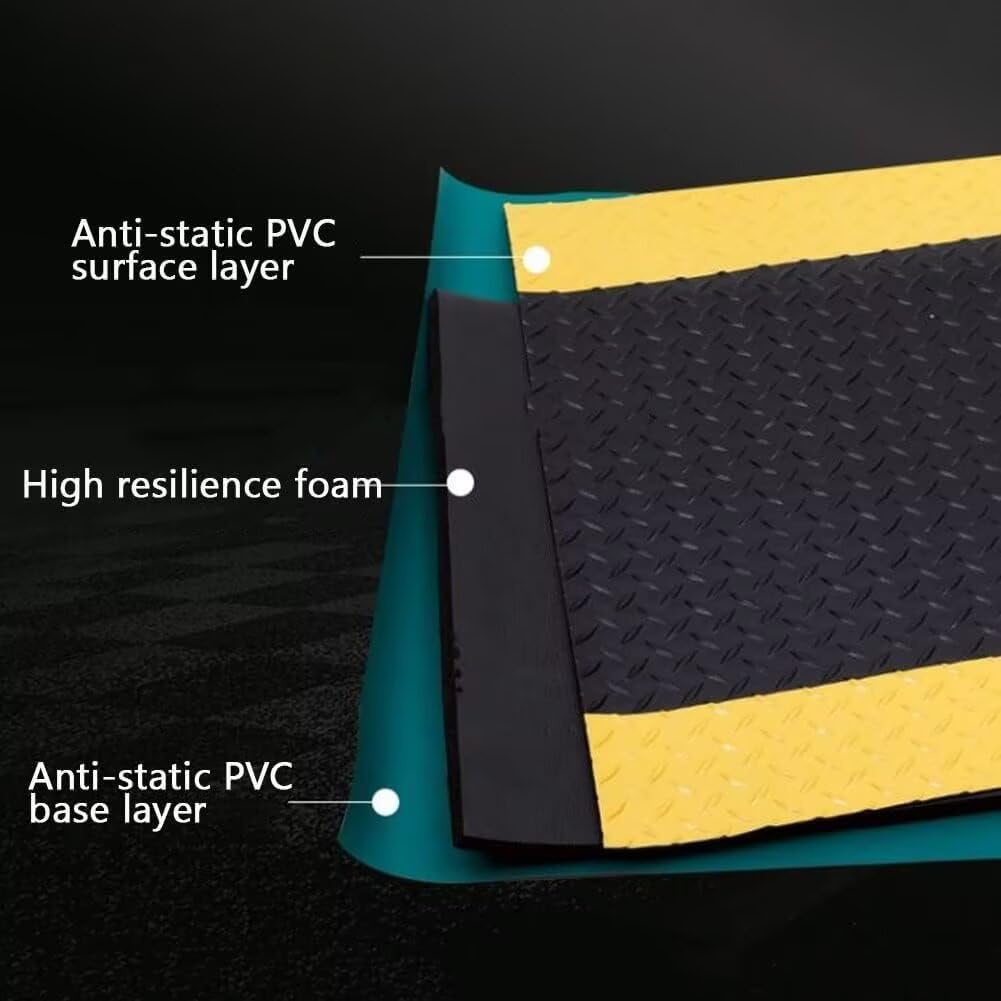 Esterilla antifatiga, Alfombrilla de Trabajo ergonómica, Alfombrilla de Goma granulada, Antideslizante
