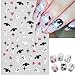 8 Sheets Halloween Nail Stickers for Nail Art with Tweezers 3D Self-Adhesive Ghost Nail Art Stickers Design Spider Bat and Spider Web Nail Decals Cute Halloween Nail Supplies for Women Girls