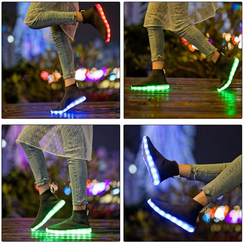 Glotrekz Light Up Shoes For Women Men Usb Charging Unisex Led Shoes Halloween Flashing Dancing Sneakers thumb #5
