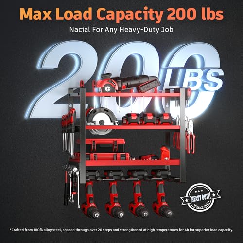 Power Tool Organizer Wall Mount, 4 Layer Drill Holder Wall Mount - image 3