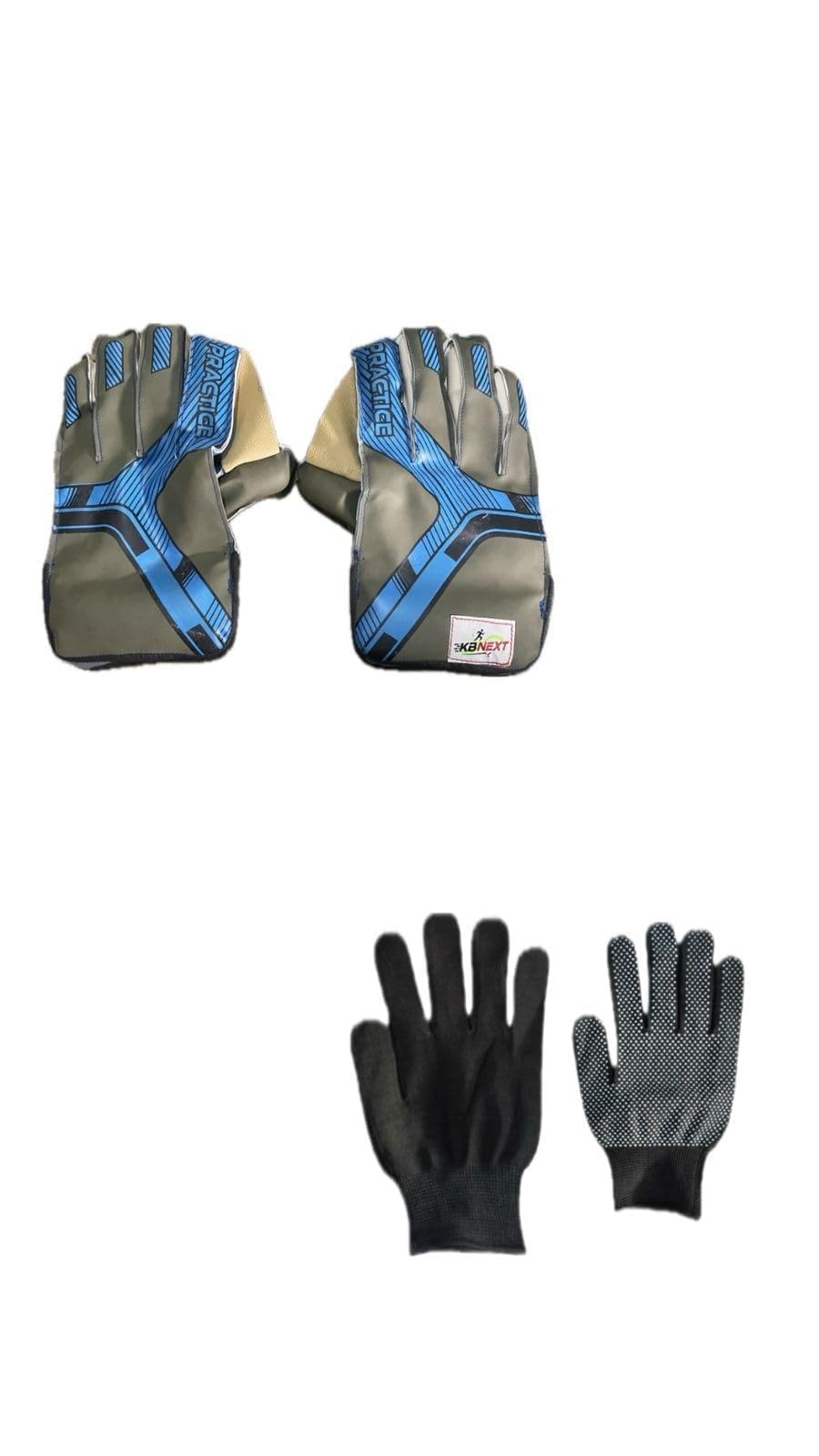 Durable Wicket Keeping Gloves with Inner Gloves | Men Adult Size | Cricket Accessories-image-29