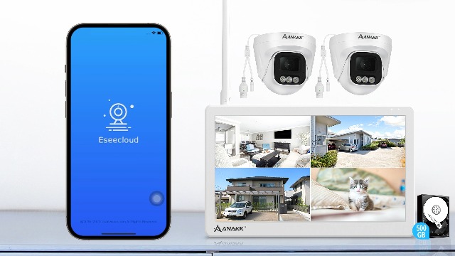 ANAKK スクリーン 防犯カメラ セット esee cloud 4台カメラ Amazon.co