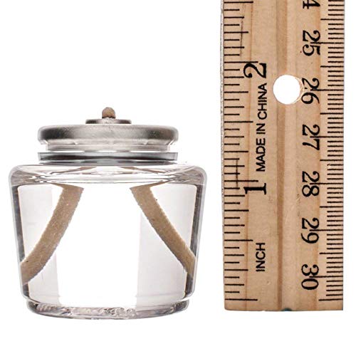 Image of D'light Online Liquid Wax Disposable Clear Plastic Fuel Cells Liquid Votives - Dripless Liquid Candle, Smokeless Clean Burning (15 Hour Clear Fuel Oil Candles, 96 Pack - Easy to Open Packaging)