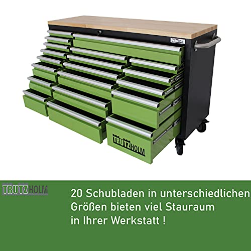 TRUTZHOLM Werkstattwagen Mobile Werkbank Deluxe XXL 20 Schubladen Werkzeugwagen Rollwagen 6 Schubladen 254 TLG. bestückt – Bild 7