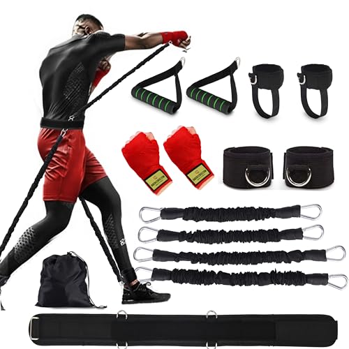 Boxing Resistance Bands MMA Boxing Training Equipment Gear with Handles/Ankle