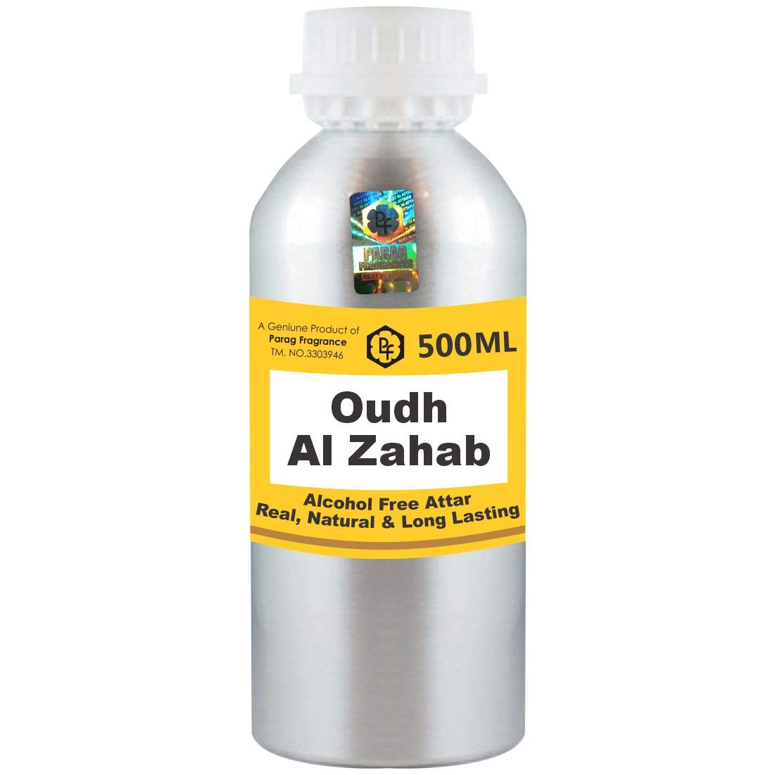 Parag Fragrances Oudh Al Zahab Attar 500ml Wholesale Pack Attar (Alcohol Free, Long Lasting Attar For Men - Women & Religious Use) Worlds Best Attar | Itra | Fragrance Oil | Scent