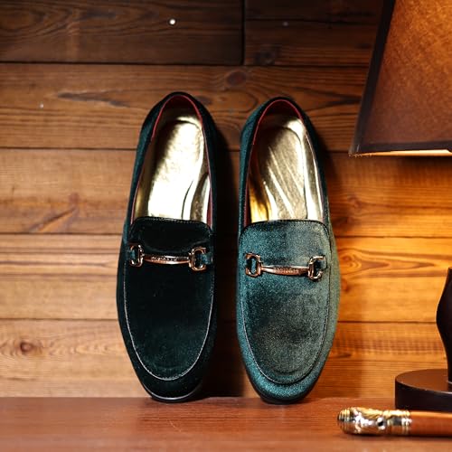 Image of COSIDRAM Mens Dress Shoes Business Luxury Velvet Loafers for Party Prom