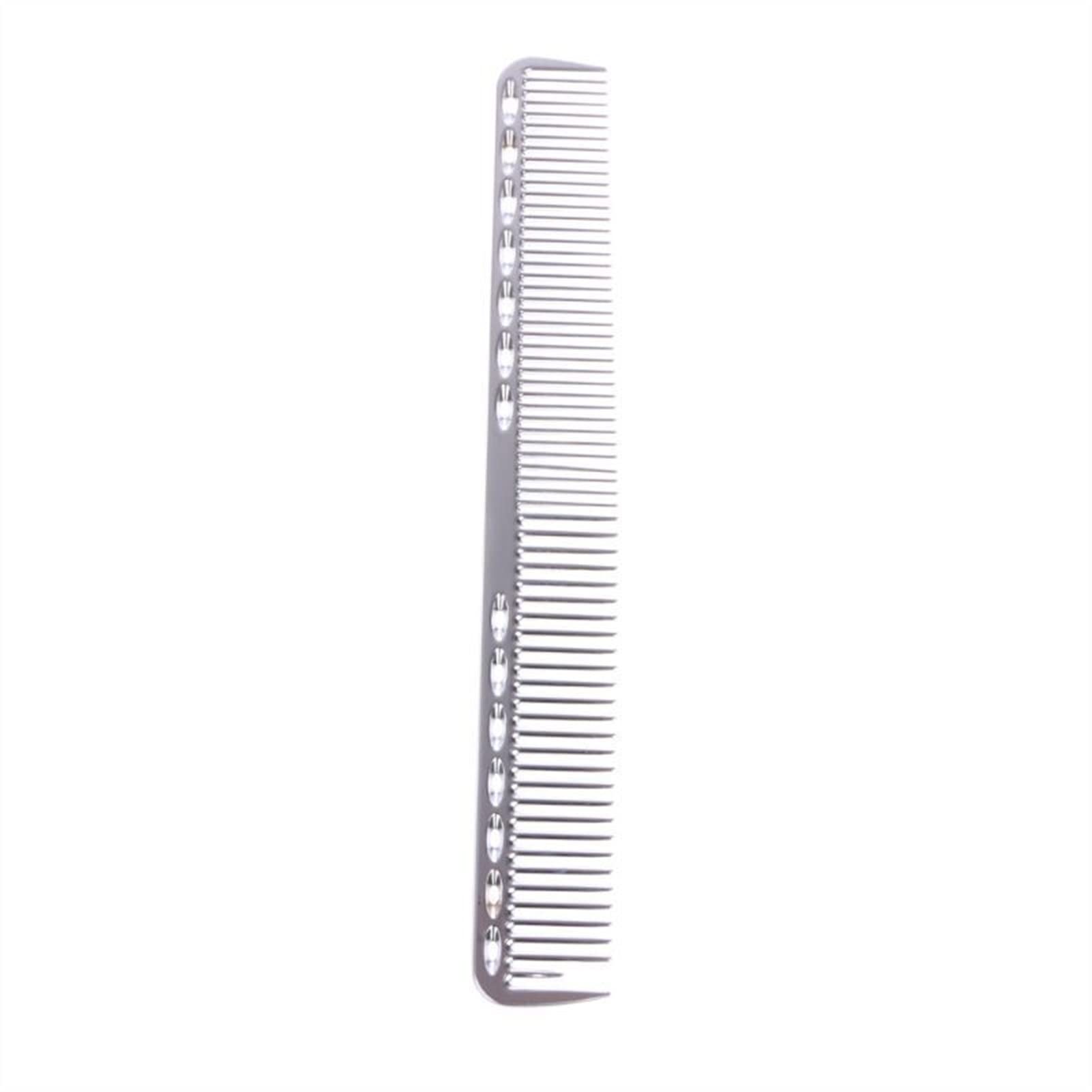 ADERFETBI Hair Comb Men's Woman Aluminum Metal Cutting Comb Hair Hairdressing And Hairdresser Salon Men's and Women's Care(B)