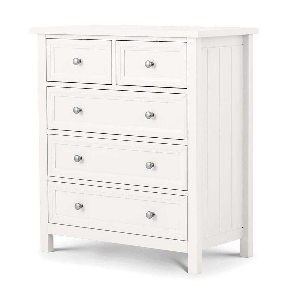 Maine White Chest With 3+2 Drawers from B&Q