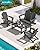 SERWALL Adirondack Bench, HDPE All-Weather Adirondack Loveseat, Outdoor Adirondack Chair for 2, Grey
