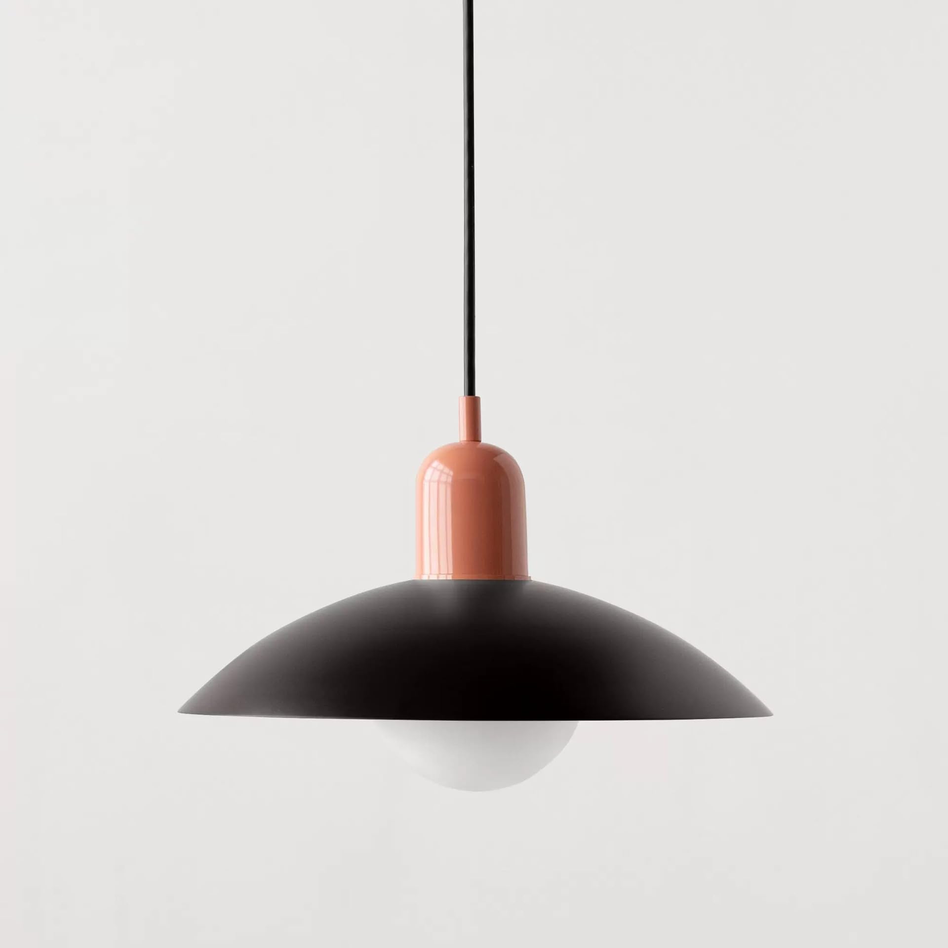 Wisząca lampa w stylu Mid Century Modern do stodoły Nordic Green Ceiling Lampa wisząca Metalowy klosz w kształcie miski Duży żyrandol w stylu rustykalnym do kuchni Wyspa Zlew Jadal