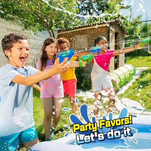 Doviden Wasserpistole Kinder 6 Pack, Klein Wasserpistolen mit 7 m Reichweite, Garten Wasserspielzeug für Pool Strand, Mini Water Guns, Sommer Spielzeug Prank Wasserpistole für Kinder