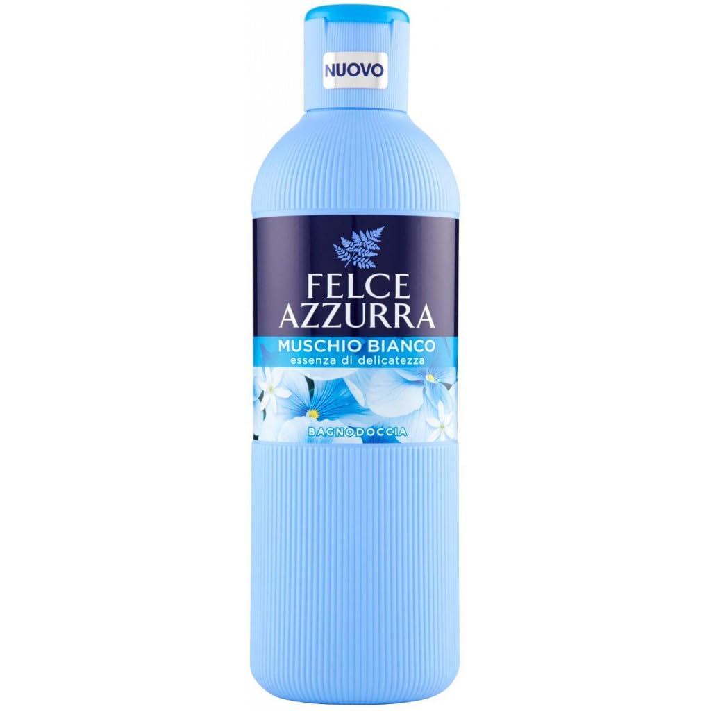 8 panni per il corpo Felce Azzurra Bagnodoccia, muschio bianco, profumo inconfondibile, idrata la pelle 650 ml + portachiavi Beni Culinari