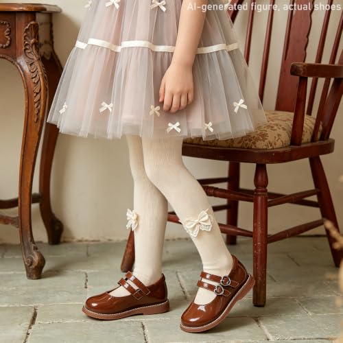 Image of Flaryzone Toddler Little Girl Mary Jane School Uniform Oxfords Flat Dress Shoes