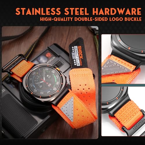 Image of Nylon Watch Band Compatible with Samsung Galaxy Watch Ultra 1 /2. | Millitary Nylon Strap Galaxy Watch Ultra -47mm for Men.