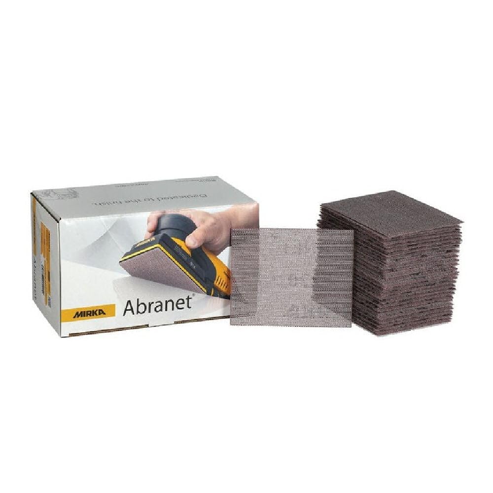 Mirka 9 A-129 – 240 3 x cm 240 Grit abrasivos polvo libre hojas de lija de malla, caja de 50 hojas