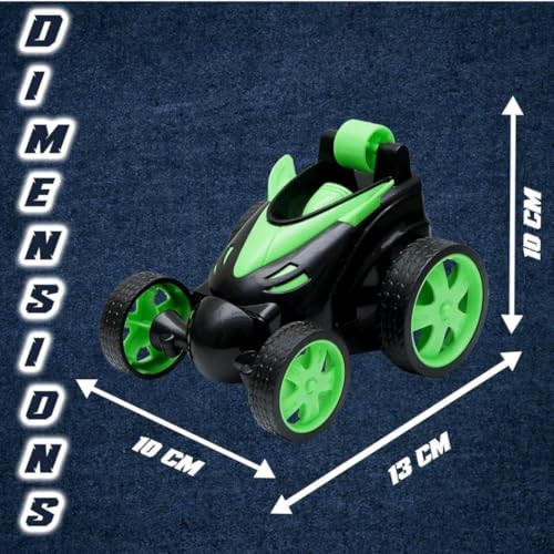 Image of Chettriyanshi Rechargeable RC Stunt Car for Kids | 360 Rotating Remote Control Toy Car with LED Lights & Music | USB Charging | Gift for Boys & Girls (Colour as per Stock Available)