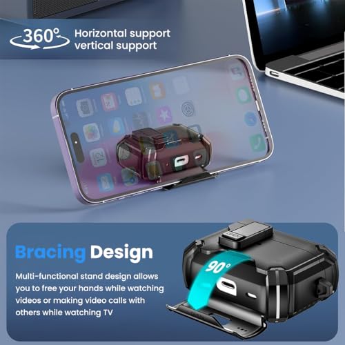 Image of ZORBES 2 in 1 Magnetic TPU Cover Case Earbud Charging Case for Airpods Pro 3