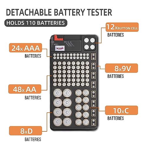 ZHITING Organizzatore di Batteria,Custodia per