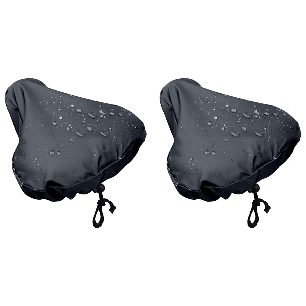 2 Pezzi Coperture Impermeabili per Sellino per Bicicletta Coprisella Resistente all'Acqua e alla Polvere con Coulisse Facile da Trasportare Universale Parapioggia per Sella per Bicicletta