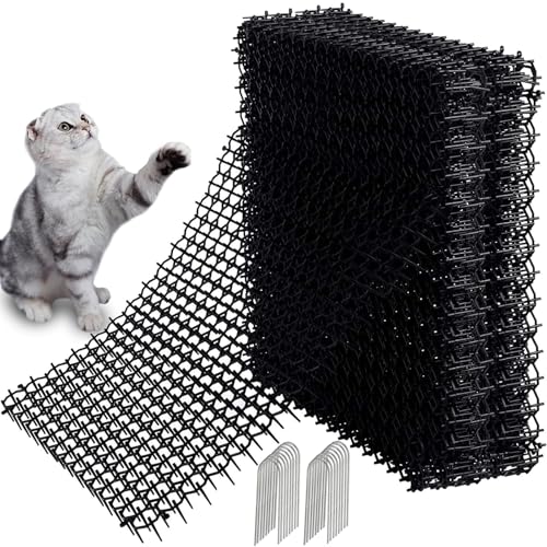 GKYZBB 10 Pack Extra Large Cat Scat Mat for Cats,16.5 x 13 in,Cat Indoor/Outdoor Deterrent Pad,Dog and Cat Spike Mat Anti,dig for Garden,Cat Anti-Scratch Mat with