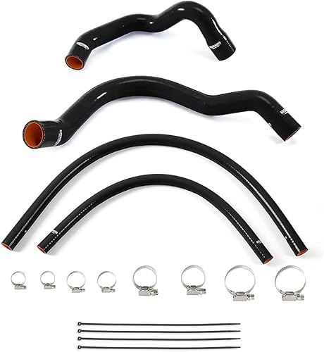 Mishimoto MMHOSE-XJ6-92K - Kit de manguera de silicona para radiador y calefactor compatible con Jeep Cherokee XJ 4.0L, color negro
