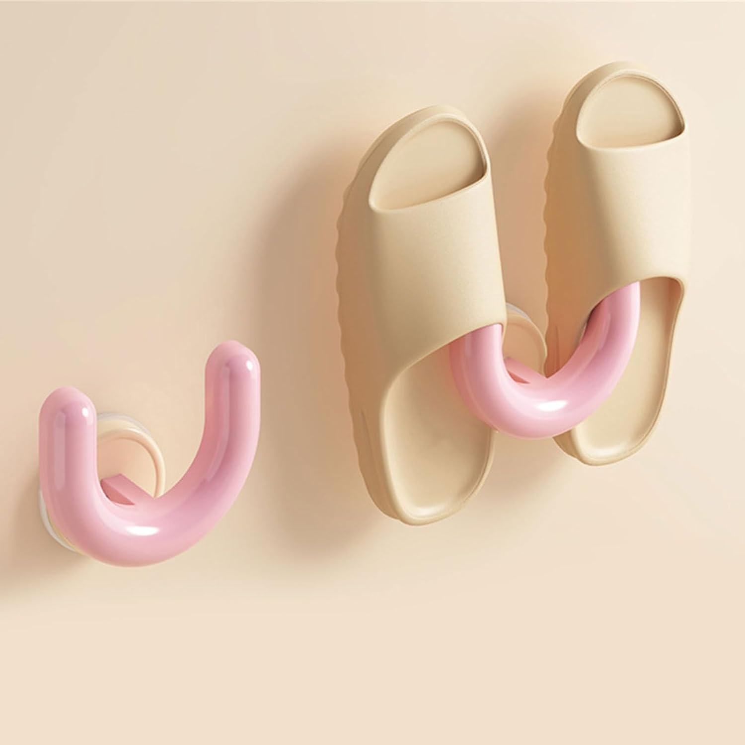 Space Saving Suction Cup U Shape Slipper Storage Rack Portable for Home Organization and Easy Installation Mounted