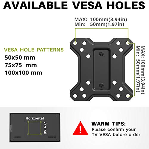 Usx Mount Full Motion Tv Wall Mount Up To 33 Lbs Vesa 100X100Mm,Flat Screen Tvs Lockable Rv Mount On Motor Home Camper Truck Marine Boat Trailer Tv Mount For 10-26 Inch Led Easy One Step Lock thumb #5