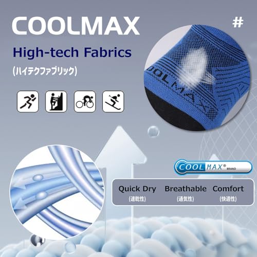 Azarxis Running Ankle Toe Socks Coolmax for Women Men Lightweight High Performance Athletic Five Finger Socks 3 Pairs3