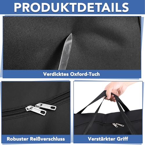 Dntorx 2 Stück 90L Große Aufbewahrungstasche, Oxford Heavy-Duty Umzugstaschen Umzugskartons Groß mit Reißverschluss Handgriff Reisetasche Tragetasche für Umzug Camping Bettwäsche Kleidung Aufbewahrung