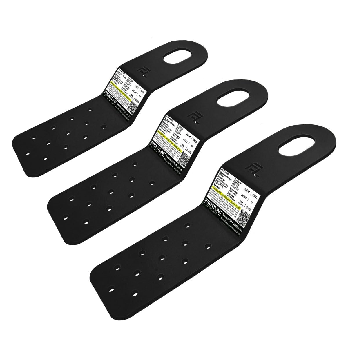 Frontline RORS01BLK Residential PitchFast Roof Anchor | ASTM Rated Steel | Lightweight and Easy Install in just Minutes | OSHA & ANSI Compliant (Pack 3)