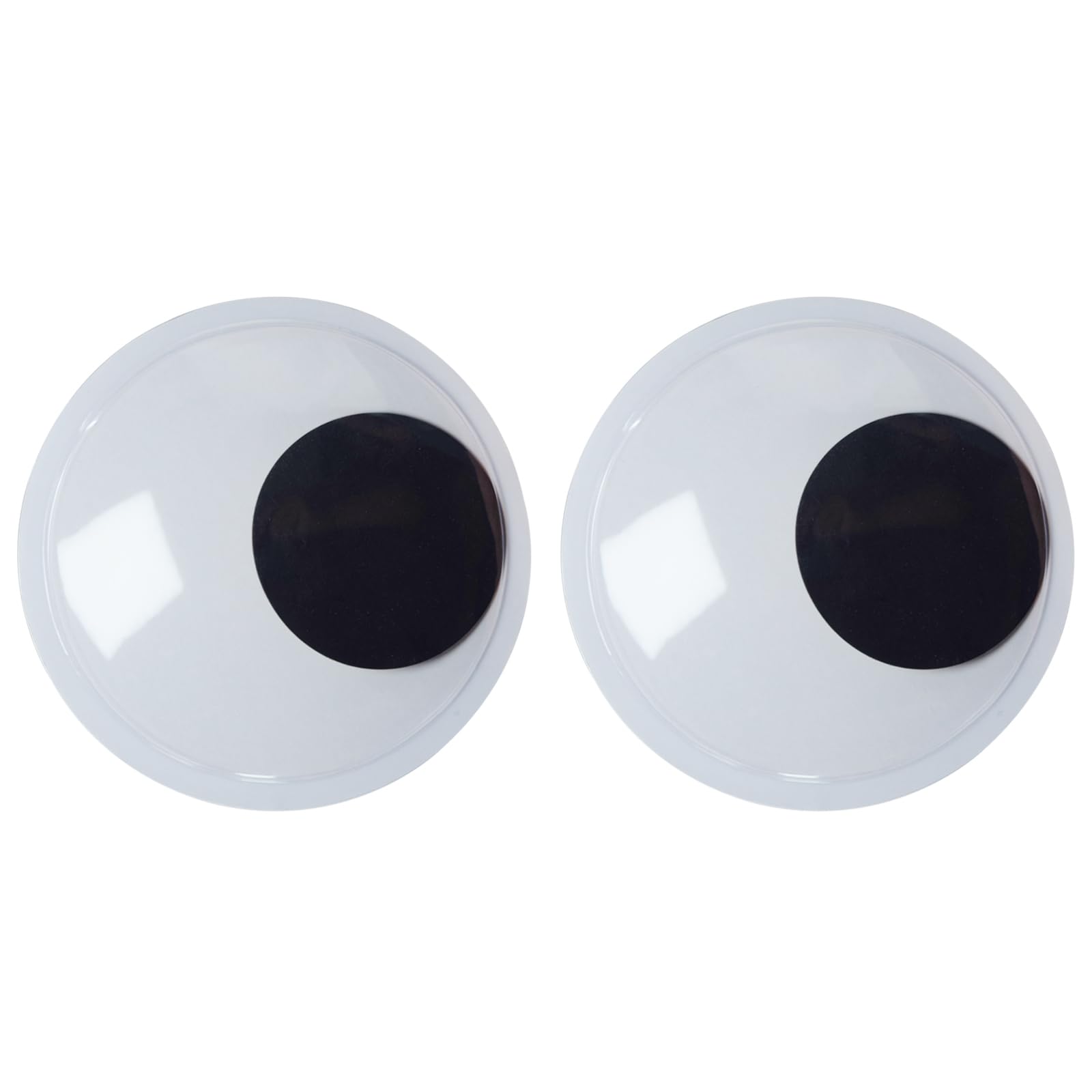 AOODOOM 7.5 Inches Halloween Giant Googly Eyes - 2 Pcs Large Wiggle Eyes Self Adhesive for DIY Craft Decorations and Christmas Ornaments