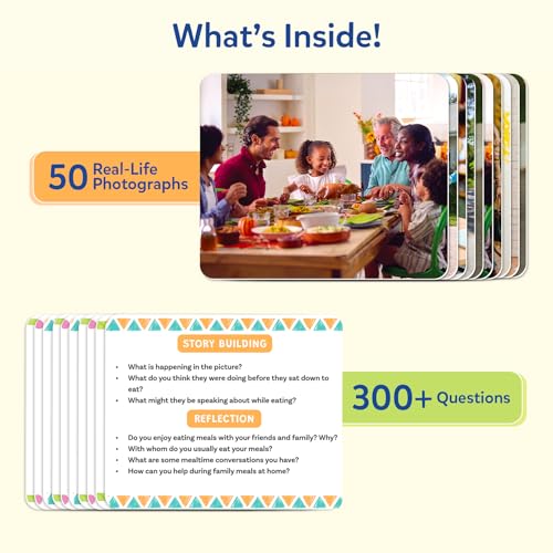 Image of Skillmatics Picture Talk - Storytelling & Conversation Cards for Kids | 50 Real-Life Picture Cards, 300+ Questions, Social Emotional Learning, Communication Skills, Gift for Ages 4, 5, 6, 7, 8, 9