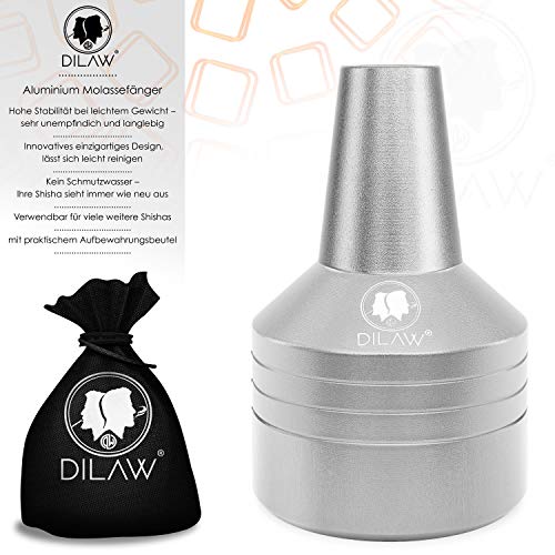 DILAW® Shisha ECO Molassefänger mit Gewinde - Universal aus Aluminium mit Adapter, Vorkühler-Aufsatz passt Universell… – Bild 4