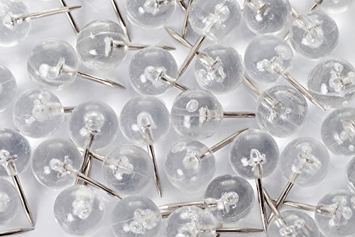 Bi-Office PI1219 Puntine Tonde, Trasparente, 50