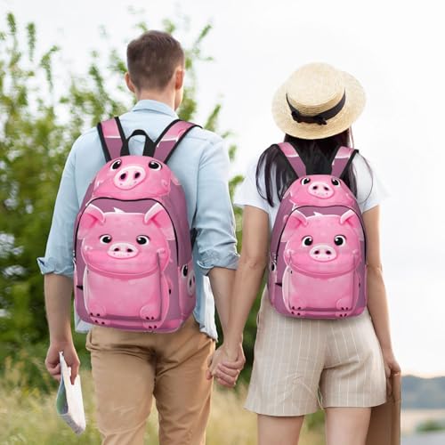 Mochila rosa de cerdo para mujer que alegra tus escapadas 6