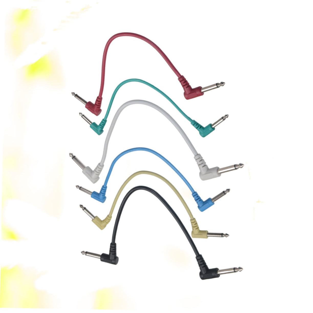 ibasenice 18pièces Câbles De Connexion Pour Effets De Guitare Électrique à Angle Droit Remplaçables Pour Instruments Et Amplificateurs