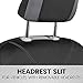 BDK UltraSleek Gray Seat Covers for Cars, Two-Tone Front Seat Covers with Matching Back Car Seat Cover, Made to Fit Most Auto Truck Van SUV, Interior Car Accessories, Car Seat Covers Full Set