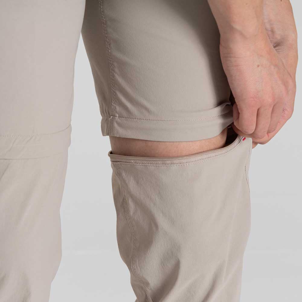 Craghoppers NosiLife Zip-Off spodnie outdoorowe dla kobiet, odporne na owady, w krótkim rozmiarze