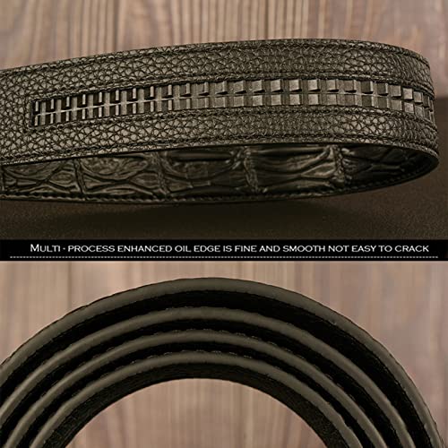 Belt Men,Mens Eagle Gold Buckle Beltautomatic Ratchet Buckle Black for Jeans Belt,Black b,120CM/47.3''3