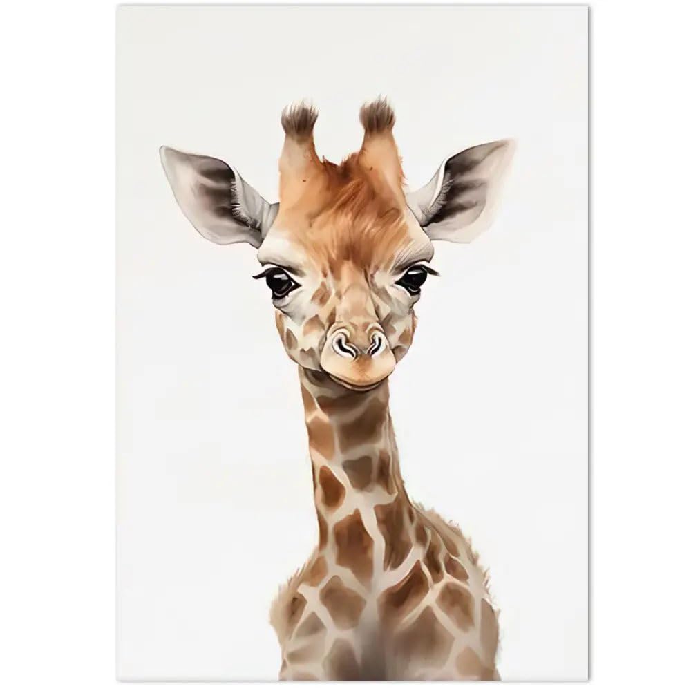 3 Affiche Savane Bebe 30x40cm Poster Animaux Chambre Enfant Éléphant Zebre Girafe Tableau Safari Enfant Beige Toile Murale Chambre Bébé Garcon Fille Cadeau sans Cadre