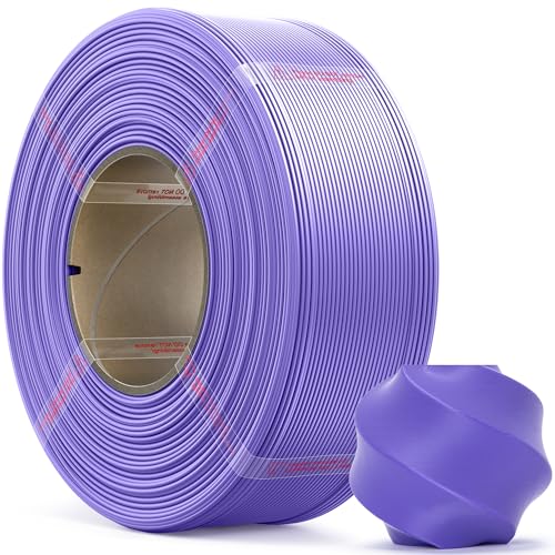 MarsWork PLA Basic Pre-Dried Refill Filament 1kg (2.2lbs) for Reusable Spools 1.75mm Spool-Less 3D Printing Filament Lavender Compatible with Bambu Lab 3D Printers Purple