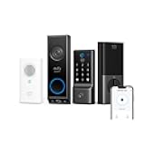 Video Doorbell E340 (Battery Powered) with on Chime, Smart Lock C220, Dual Cameras with Delivery Guard, 2K Full HD and Color Night Vision, HomeBase S380 Compatible, No Monthly Fee