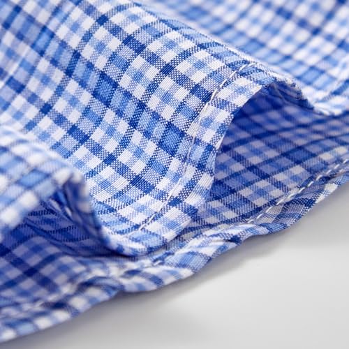 Boys Plaid Shirt Kid Classic Long Sleeve Button Down Shirts for Boy Casual Top, Size 2t-16 Years3