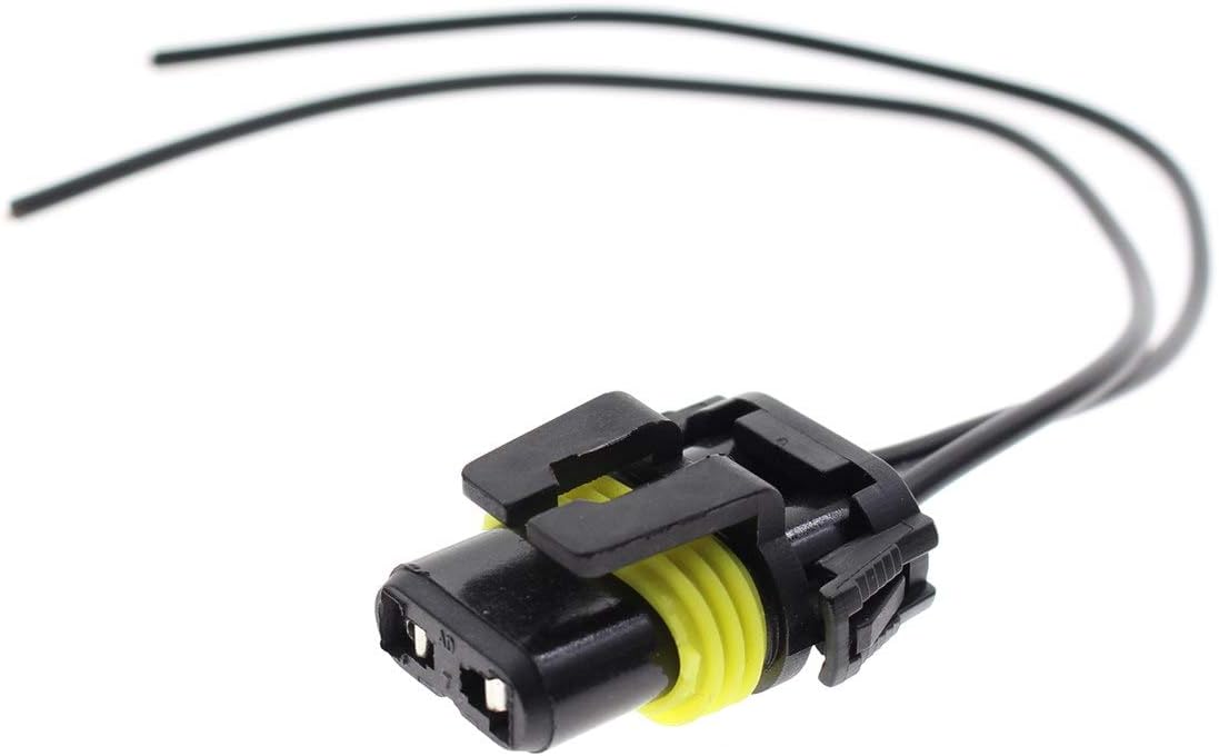 MOTOALL Adapter Socket Connector Wiring Harness Female Plug Pigtail Wire Loom Pair for 9005 9006 9012 9140 9145 9150 9155 HB3 HB4 H10 Headlight Fog Light LED Bulb Lamp Retrofit - 2pcs