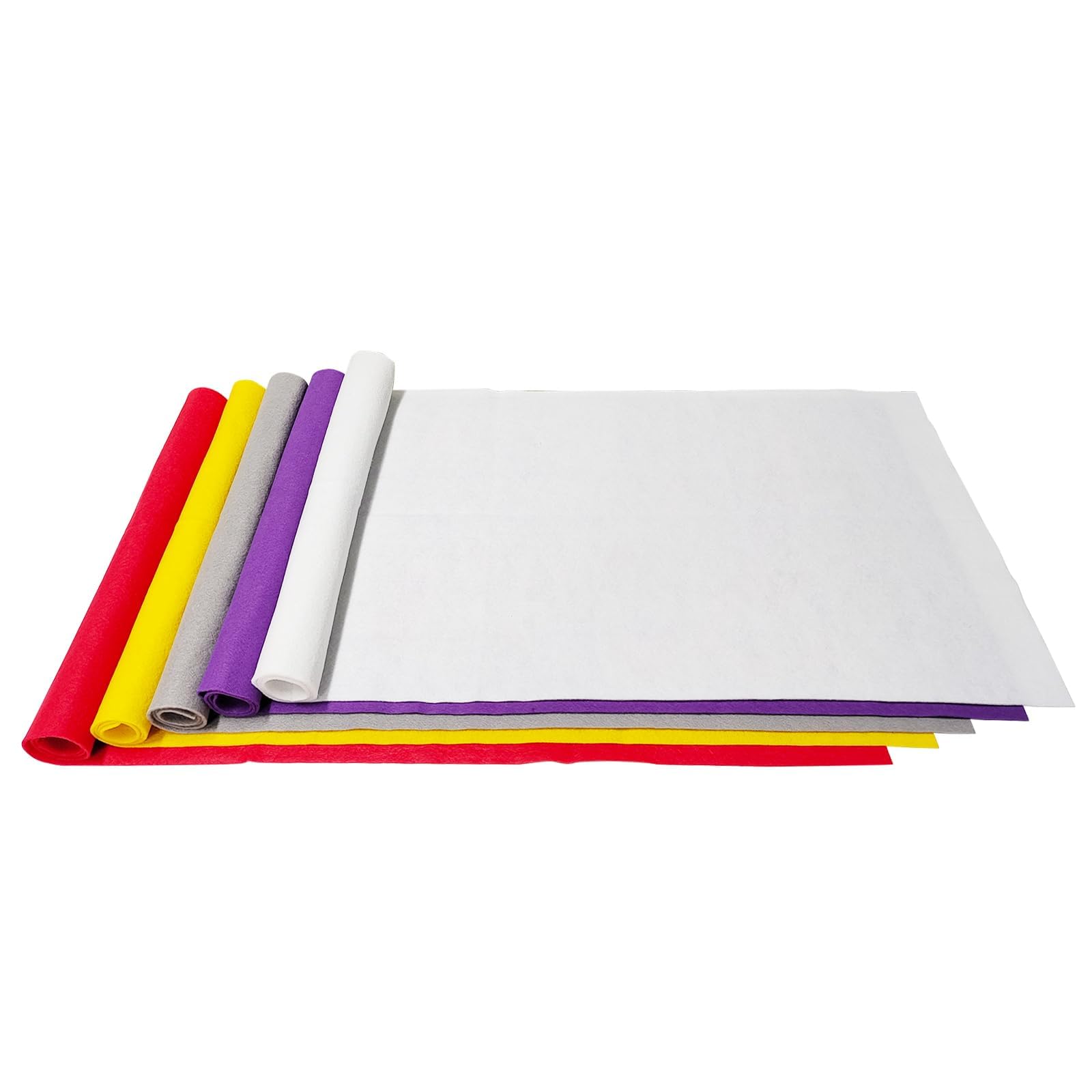 Jtnohx Large Soft Felt Sheets Bundle, 40×100cm Assorted Color Felt for Crafts, 5Pcs Craft Felt Fabric, Felt Squares for Party & Holiday (Valentine Colors Series)